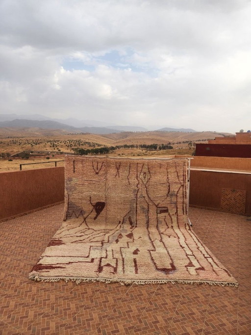 Grande tappeto Boujaad marocchino 400 × 300 cm – Stile berbero, tonalità di lana naturale – vloerkleden en tapijten, Wool