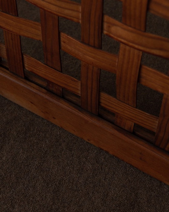 Image 1 of Divisorio per ambienti vintage in legno di pino, divisorio per ambienti a 3 parti