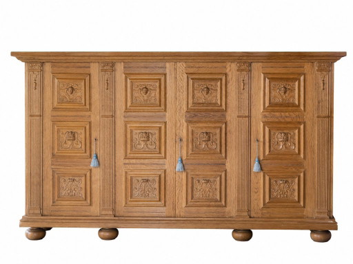 Solid oak buffet cabinet