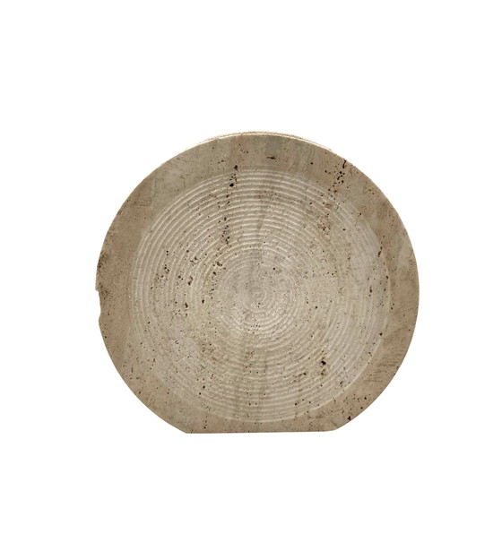 Image 1 of Jarrón solifleur de travertino moderno de mediados de siglo, Cerri Nestore, Italia, 1970