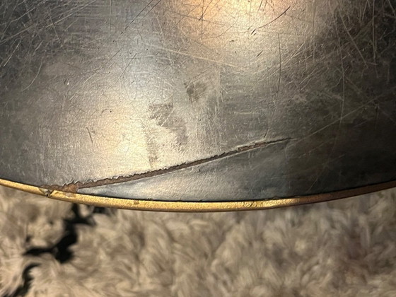 Image 1 of Set van 3 moderne bijzettafels met draadmand - koper met zwart