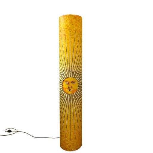 Piero Fornasetti "Sun" vloerlamp uit de jaren 90 voor Antonangeli, Follia Pratica Collectie.
