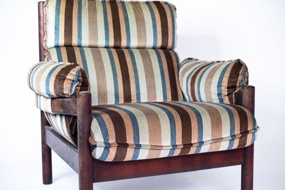 Image 1 of Striped armchair in retro chic
