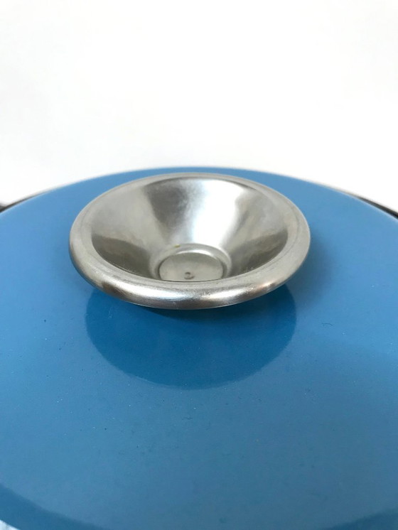 Image 1 of 60s 70s Vintage Cathrineholm of Norway Enamel Lotus Saucepan