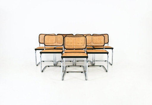 Eetkamerstoelen stijl B32 van Marcel Breuer, set van 8