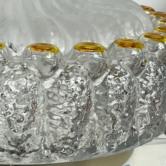 Round Glass Wall or Ceiling Light, Murano or Limburg Type – Glashütte Limburg, Wall lights (photo 8 of 10)