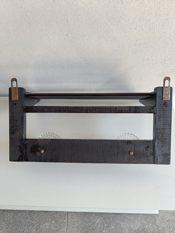 Image 1 of Italienische Wandgarderobe aus der Mitte des 20. Jahrhunderts mit Glas- und Messingknöpfen, 1960er Jahre