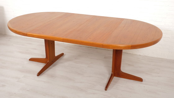 Image 1 of Vintage Round Dining Table | Teak | Extendable | 120 cm