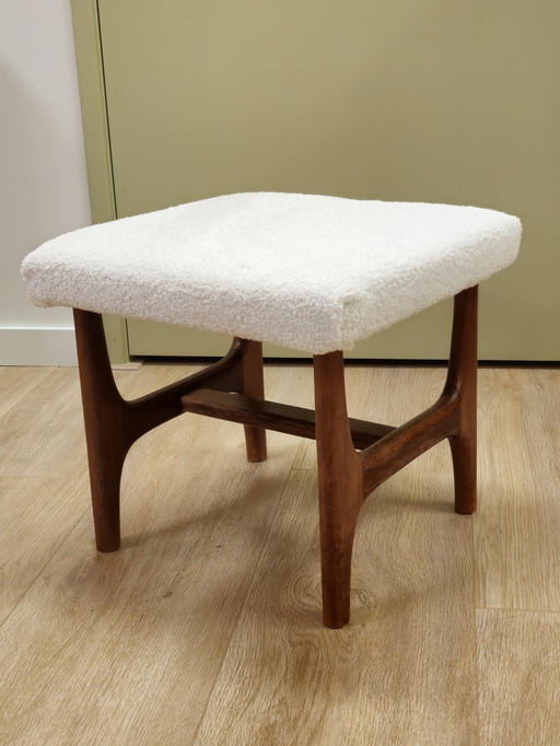 Vintage Danish Teak Footstool Bench Hocker Footstool Stool Stool Teddy Teak