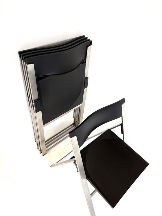 Image 1 of 5x Design-Klappstuhl, Justus Kolberg, Tecno