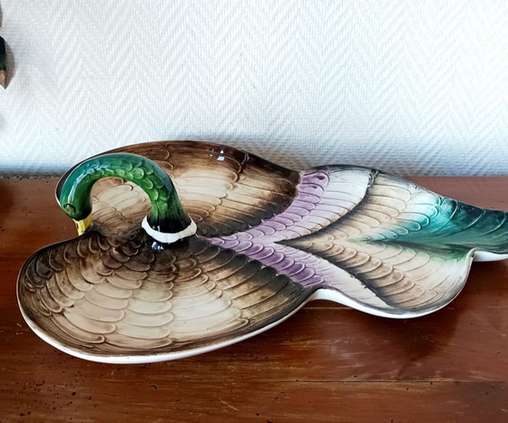 Image 1 of vintage ceramic duck dish