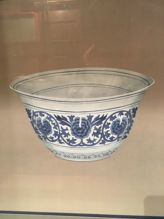 Ceramica Ming blu e bianca, dipinta a mano. – Dipinti e disegni, Carta (photo 2 of 7)