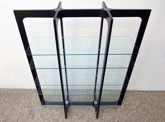 Image 1 of Wood and Glass Bookcase from Bernini, 1970