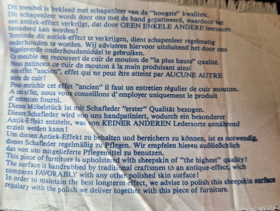 Image 1 of Sheepskin two-seater club sofa