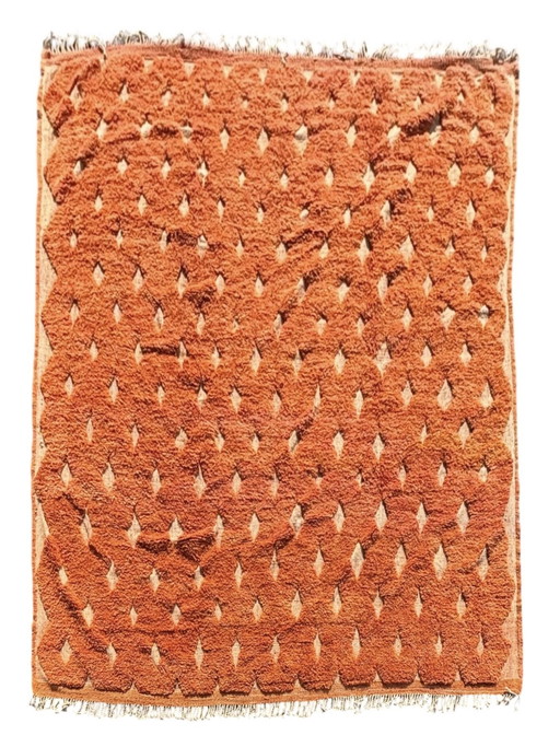Tapis marocain Mrirt orange 300x400 cm, Authentique tapis marocain, tapis berbère