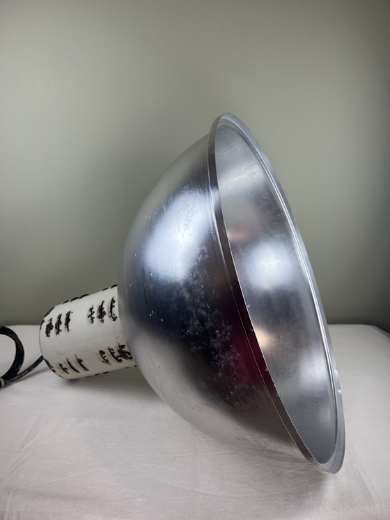 Image 1 of Rare Osram HQL industrial pendant light with large aluminum reflector, 53cm