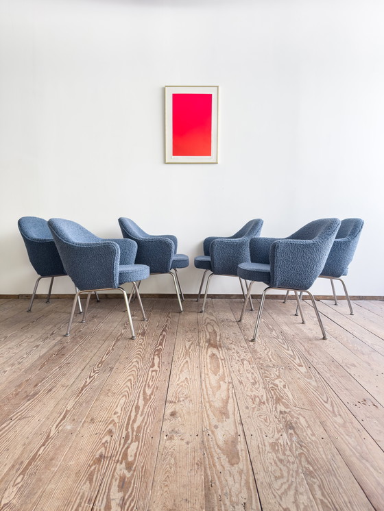 Image 1 of Executive Armchairs by Eero Saarinen for Knoll International, Germany, Set of 6