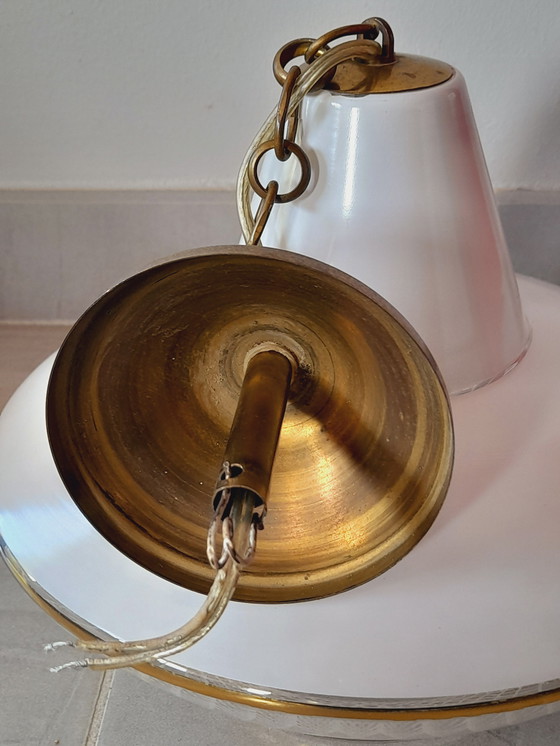 Image 1 of Suspension en verre sérigraphié UFO,1970.