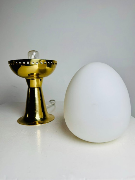 Model B-225/M Brass & Milk Glass Table Lamp by Hans-Agne Jakobsson for Markaryd AB, Sweden, 1960s (photo 5 of 9)