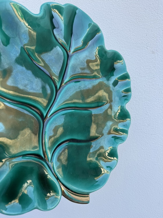 Piatto Foglia Verde Verceram Anni '50 – Oggetti decorativi, Ceramic (photo 11 of 12)
