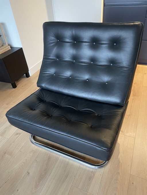 Chaise luge en cuir de style Barcelone