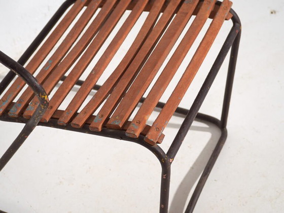 Antiker Outdoor-Stuhl mit Armlehnen (ca. 1920) – Gartenstühle, Wood, Iron (photo 18 of 30)
