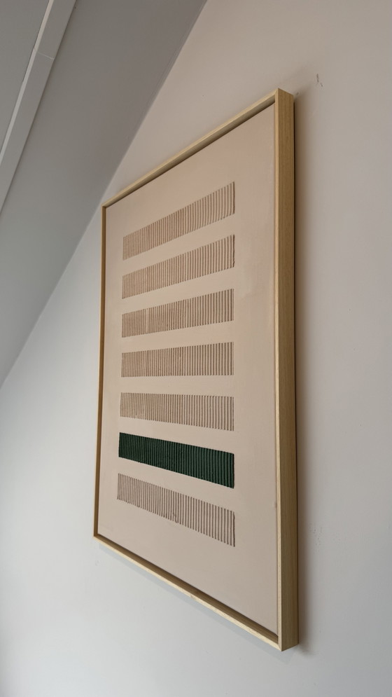 Vert & Beige 60x80 Cm | Peinture Abstraite Texturée Unique – Peintures et dessins, Canvas, Wood (photo 5 of 5)