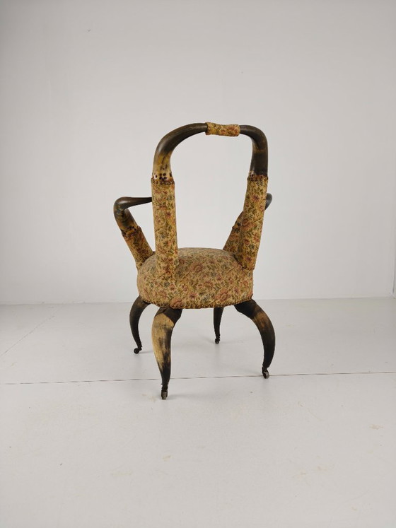 Rare fauteuil à cornes de taureau du XIXe siècle, très décoratif (1870) – Other (photo 7 of 15)