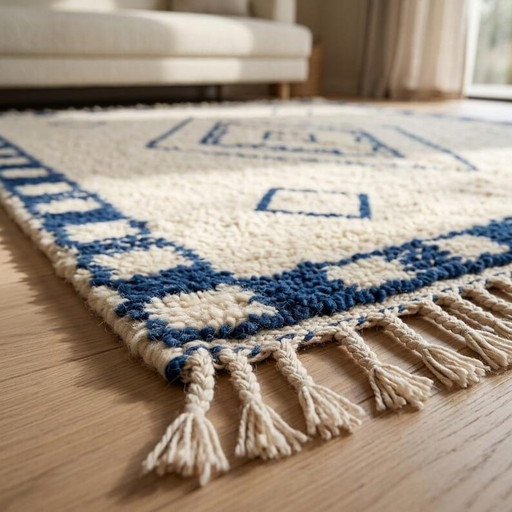 Magnífica alfombra bereber tradicional tejida a mano, 1,5/2,5 m – Aime Té, vloerkleden en tapijten, Wool (photo 2 of 7)