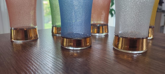 Image 1 of Granieten en gouden jaren 50 glazen