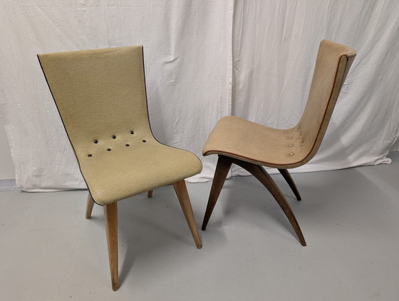 Image 1 of Uniek: partij Van Os Culemborg Swing chairs 50s Dutch design