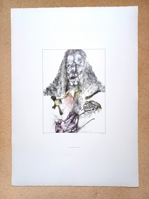 Reiner Schwarz, "Er Ist Tot", lithographie