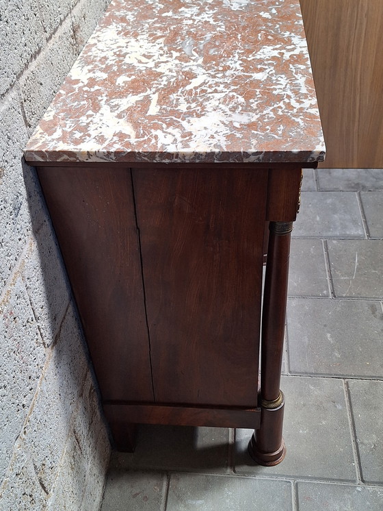 Image 1 of Armario penant con tapa de mármol del siglo XIX.