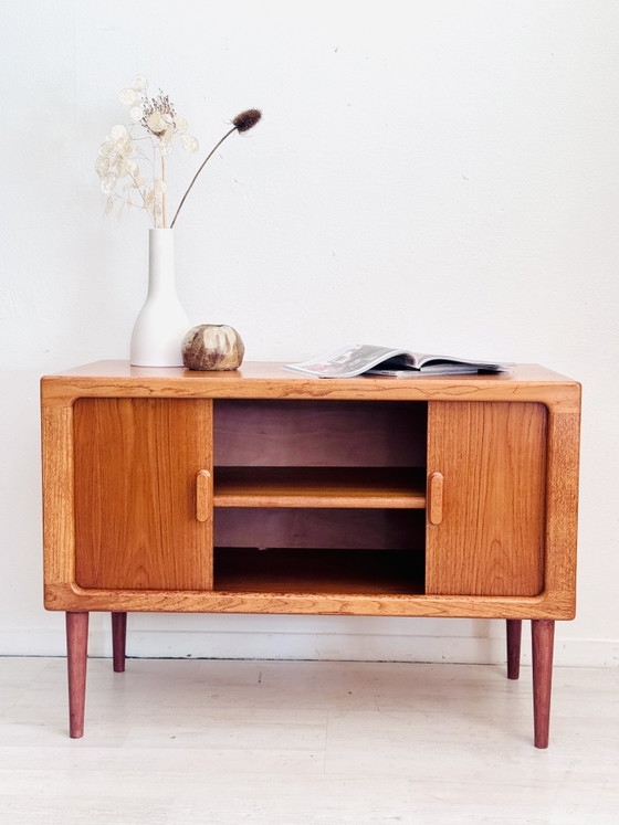 Vintage Midcentury Teak Sideboard Tambour Doors – Wood (photo 5 of 13)