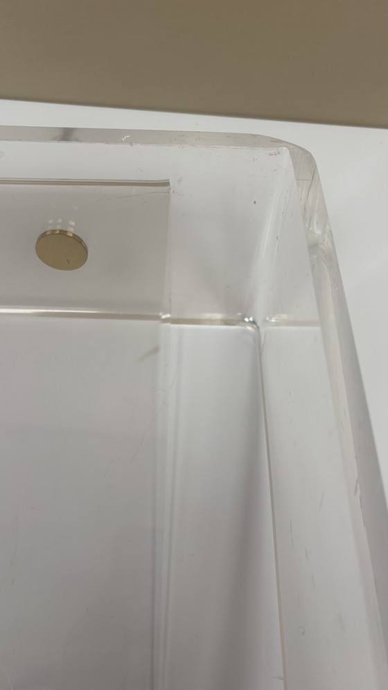Image 1 of Portariviste vintage in plexiglass acrilico David Lange Roche Bobois