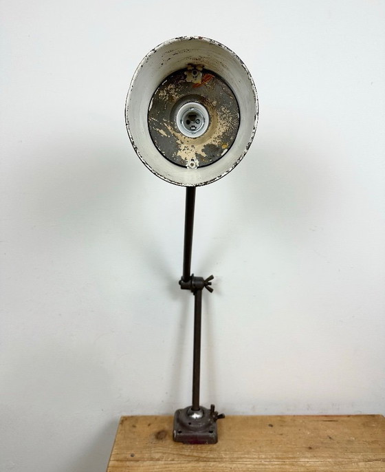 Image 1 of Brown Industrial Workshop Table Lamp, 1960s