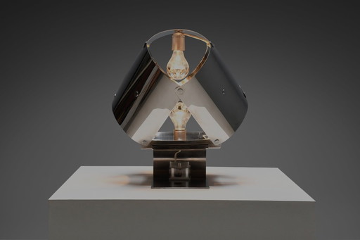 Stainless Steel Table Lamp by Edera Radici for Sagim – Italy, 1970s