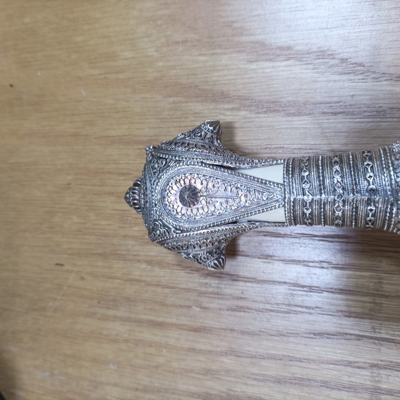 Image 1 of Authentic Artisan Silver Dagger – Handcrafted Masterpiece, 777g