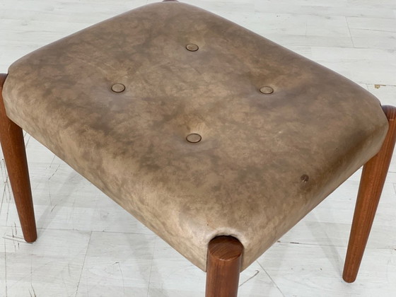 Image 1 of Tabouret danois en teck Tabouret de pied Tabouret de siège VINTAGE