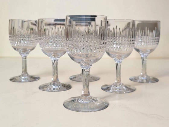 6 calici da vino tagliati - porto in cristallo Baccarat / Nancy – Bicchieri e caraffe, Vetro, Art Deco (photo 3 of 7)