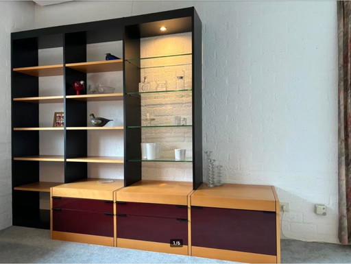 Vintage Pastoe kastsysteem L260 / L360 – wandkast, Glass, Wood