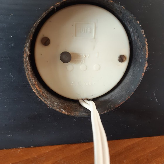 Image 1 of Mid Century design NUFA electric table clock L19H11D4.5cm