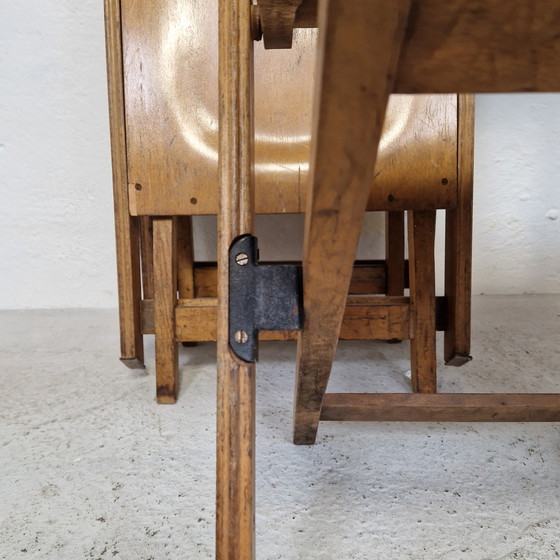 Image 1 of 4 chaises pliantes en bois Gebr. Bouten Vintage