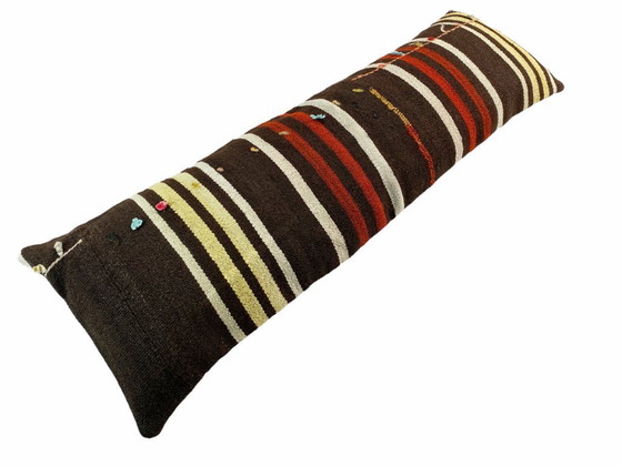 Image 1 of Housse de coussin unique en kilim et tapis – 120 x 40 cm