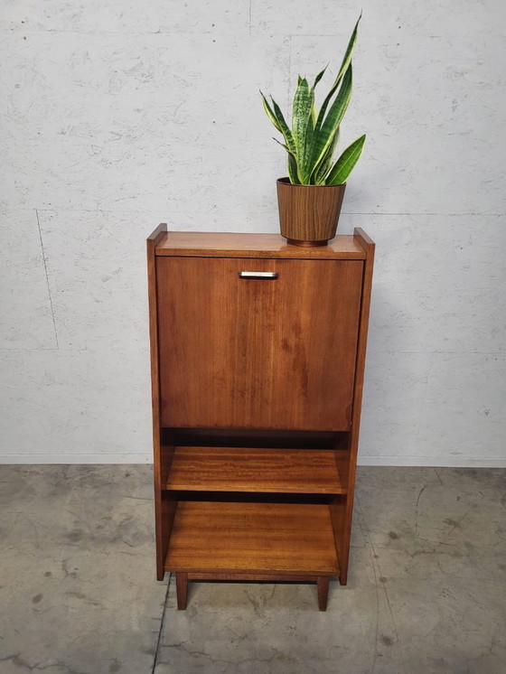 Image 1 of Vintage barkast / secretaire in mid-century stijl – compact model