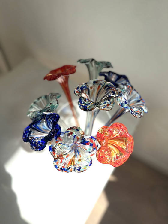 Image 1 of Glass art, Multicolor Flower