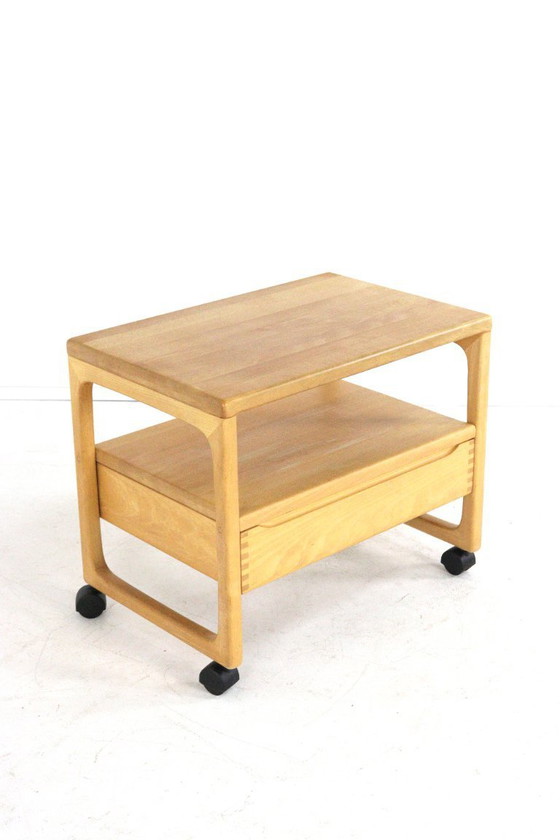 Image 1 of Brink møbler Gelsted oak trolley 'Pjedsted' vintage Danish oak