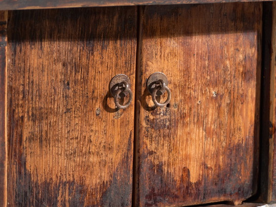 Antique console table in elm wood – China, circa 1900 – Brass (photo 20 of 40)