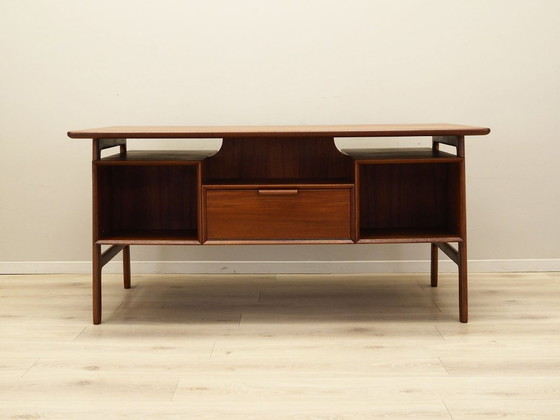 Image 1 of Teak desk, Danish design, 1970s, manufacturer: Omann Jun