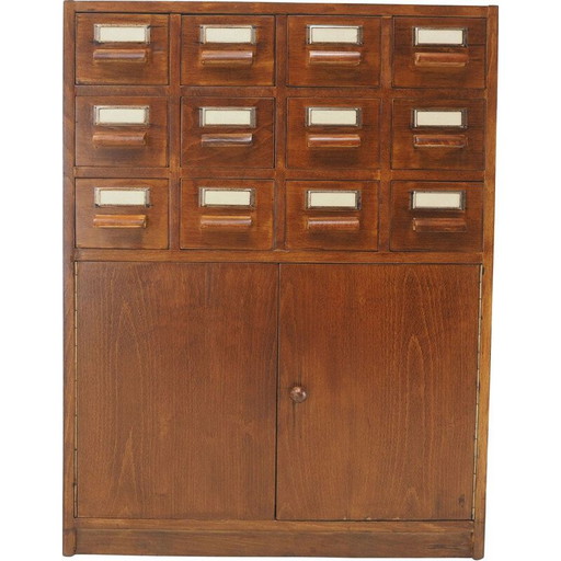 Commode vintage en bois, Tchécoslovaquie 1960